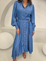 Elegant Blue Long-Sleeve Dress - Image 7
