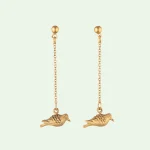 Charming Bird Chain Earrings - Image 2