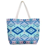 Patterned Canvas Tote Bag - Image 6
