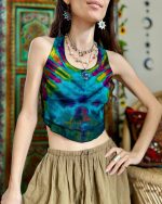 Bohemian Tie-Dye Halter Top - Image 3