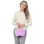 Vibrant Fuchsia Faux Fur Handbag - Image 2