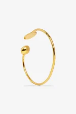 Chic Brass Cuff Bracelet With Minimalist Design - Image 4