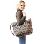 Chic Geometric Pattern Tote Bag - Image 9