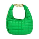 Chic Green Quilted Shoulder Bag - Image 2