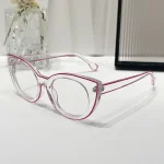 Vintage Pink-Edged Cat-Eye Glasses - Image 7