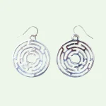Maze-Inspired Circular Earrings - Image 4