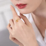 Elegant Honey Bee Ring - Image 2