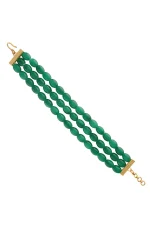 Elegant Green Beaded Bracelet - Image 2