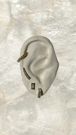Chic Crystal-Embellished Hoop Earring - Image 2
