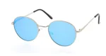 Stylish Blue Round Sunglasses - Image 2