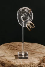 Bamboo-Inspired Hoop Earrings - Image 5