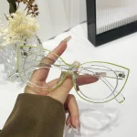 Vintage Pink-Edged Cat-Eye Glasses - Image 4