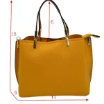 Elegant Mustard Yellow Tote Bag - Image 3