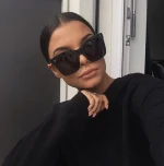 Classic Black Square Sunglasses - Image 3