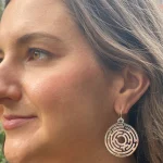 Maze-Inspired Circular Earrings - Image 3