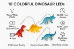 10 LED Dinosaur Fairy Lights – Battery Kids’ Bedroom String Light - Image 2