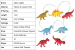 10 LED Dinosaur Fairy Lights – Battery Kids’ Bedroom String Light - Image 7
