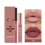 Nude Lipsticks And Lip Liner Set, Matte Finish, Long Lasting, Waterproof - Image 5