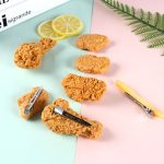 5pcs Imitation Fried Chicken Nuggets Wings Leg French Fries Hair Clips - Image 2