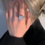 Spinner Zircon Heart Four Leaf Clover Rings