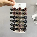 Sparkling Crystal Stone Braided Hair Clips - Image 3
