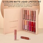 12Pcs Velvet Matte Liquid Lipstick Set, Waterproof Long Lasting Non-Stick Cup - Image 6