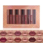 Nude Lipsticks And Lip Liner Set, Matte Finish, Long Lasting, Waterproof - Image 10
