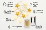 20m Battery Operated Fairy Lights Warm White LED String Lights - Image 11