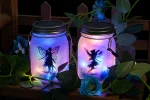 2 Pack Solar Jar Lantern Lights – Hanging Glass Solar Lamps – Warm White LED for Garden, Table, Patio & Yard - Image 2