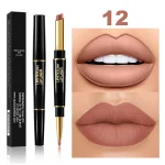 2 IN 1 Waterproof Matte Lipstick Pencil Lip Liner - Image 14