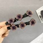Sparkling Crystal Stone Braided Hair Clips - Image 6