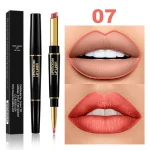 2 IN 1 Waterproof Matte Lipstick Pencil Lip Liner - Image 9