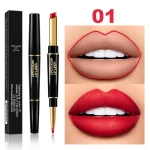 2 IN 1 Waterproof Matte Lipstick Pencil Lip Liner - Image 2