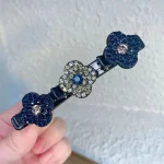 Sparkling Crystal Stone Braided Hair Clips - Image 4
