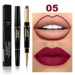 2 IN 1 Waterproof Matte Lipstick Pencil Lip Liner - Image 7