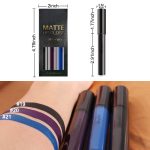 3Pcs Dark Blue Black Purple Matte Liquid Lipsticks - Image 5