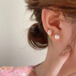 Pink Tulip Flower Pearl Stud Earrings Gift - Image 5