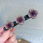 Sparkling Crystal Stone Braided Hair Clips - Image 2