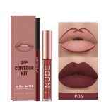 Nude Lipsticks And Lip Liner Set, Matte Finish, Long Lasting, Waterproof - Image 9