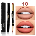 2 IN 1 Waterproof Matte Lipstick Pencil Lip Liner - Image 12