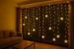 Christmas LED Curtain Snowflake Lights – UK - Image 4