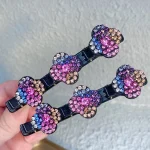 Sparkling Crystal Stone Braided Hair Clips - Image 11