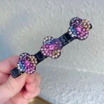 Sparkling Crystal Stone Braided Hair Clips - Image 7