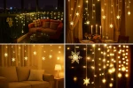 Christmas LED Curtain Snowflake Lights – UK - Image 5