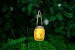 2 Pack Solar Jar Lantern Lights – Hanging Glass Solar Lamps – Warm White LED for Garden, Table, Patio & Yard - Image 5