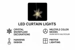 Christmas LED Curtain Snowflake Lights – UK - Image 3