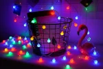 Multicolour Globe Fairy Lights – 6m 40 LEDs Battery Powered String Lights – UK - Image 6