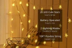 10FT 3M 20 LED Star String Lights – Warm White – UK - Image 7