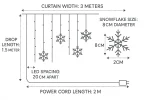Christmas LED Curtain Snowflake Lights – UK - Image 9