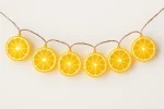 Lemon Slice Fairy Lights – 3M Battery Powered String with Warm Yellow LEDs - Image 2